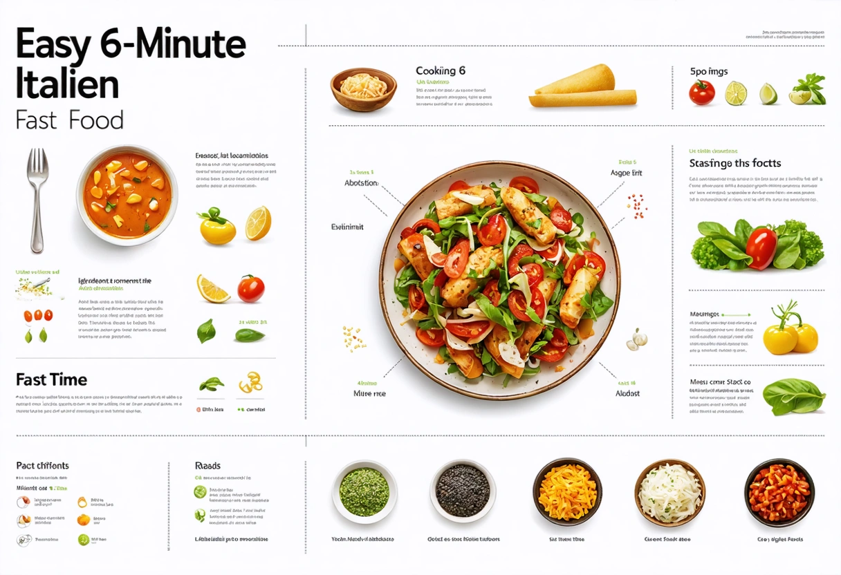 Easy 6-Minute italien Fast Food - Infographic