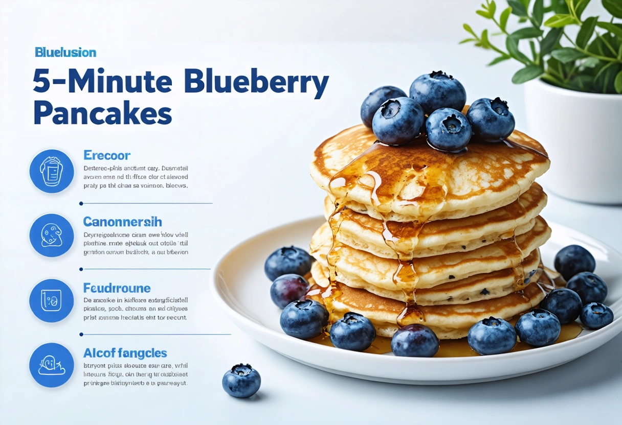 5-Minute Blueberry Pancakes