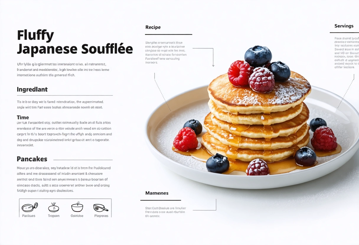 Fluffy Japanese Soufflé Pancakes